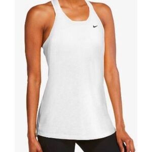 NIKE Dri Fit Tennis Top (white/Blue) Size Med